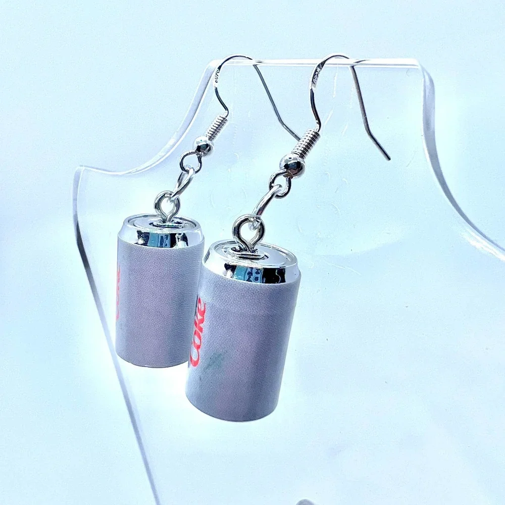 Diet Coke Earrings - Drink Earrings - Soda Earrings - Coca Cola Earrings - Picture 3 of 10